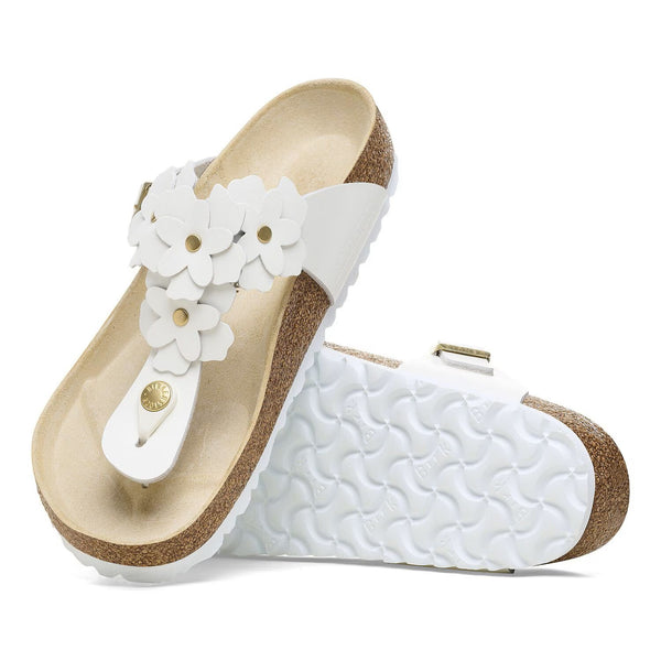 Gizeh Flowers White Leather