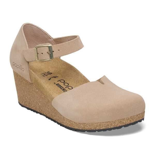 Mary Warm Sand Suede Wedge