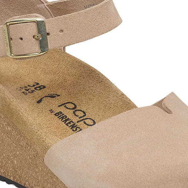 Mary Warm Sand Suede Wedge