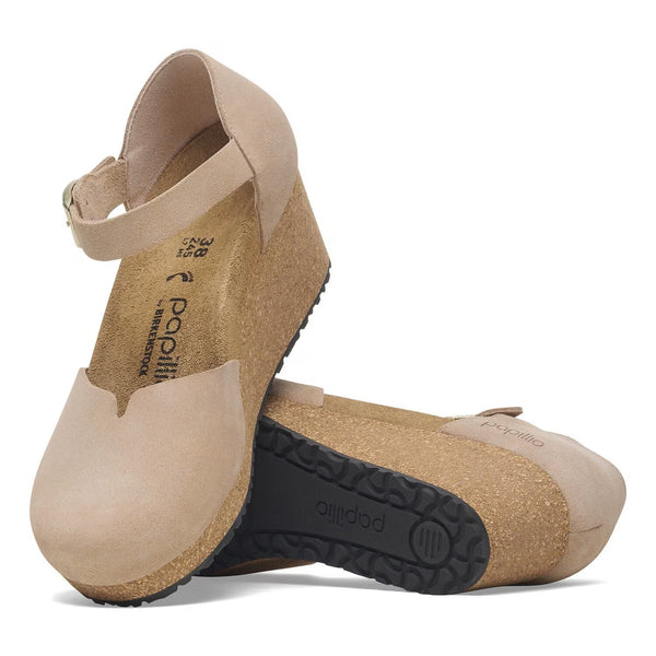 Mary Warm Sand Suede Wedge