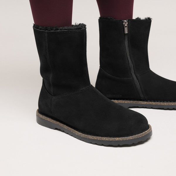 Uppsala Zip Shearling Suede Black