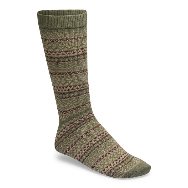 Cotton Pattern Knit Socks Pure Sage