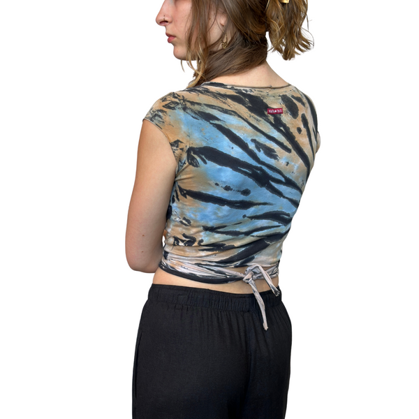 Short Sleeve Wrap Top Power