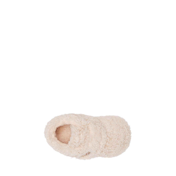 Beige slipper on a white background