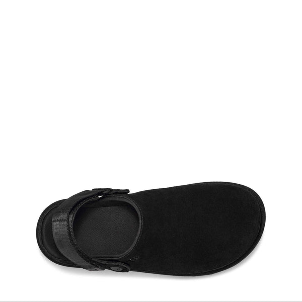 Black sandal on a white background