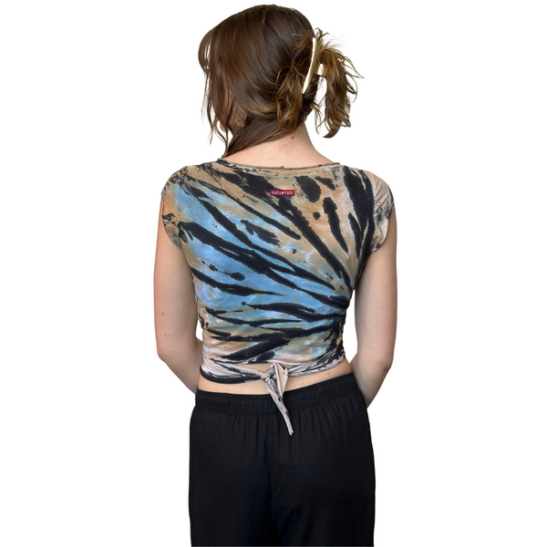 Short Sleeve Wrap Top Power