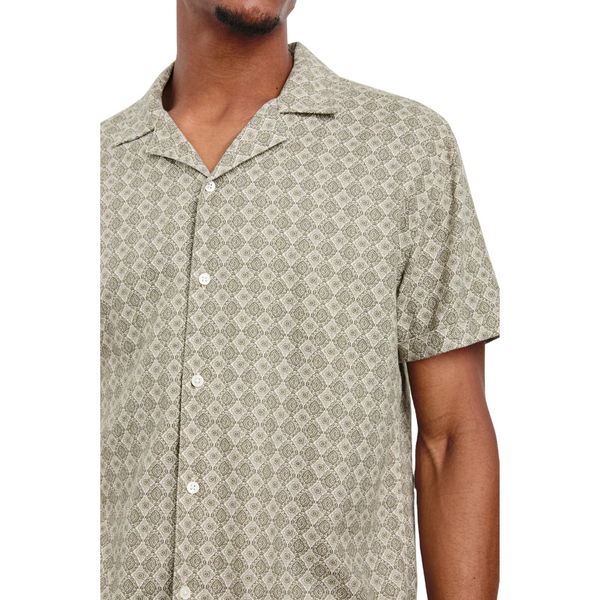 Atlas Shirt Diamond Oat Olive
