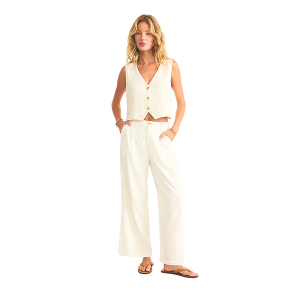 Topanga Linen Pant White