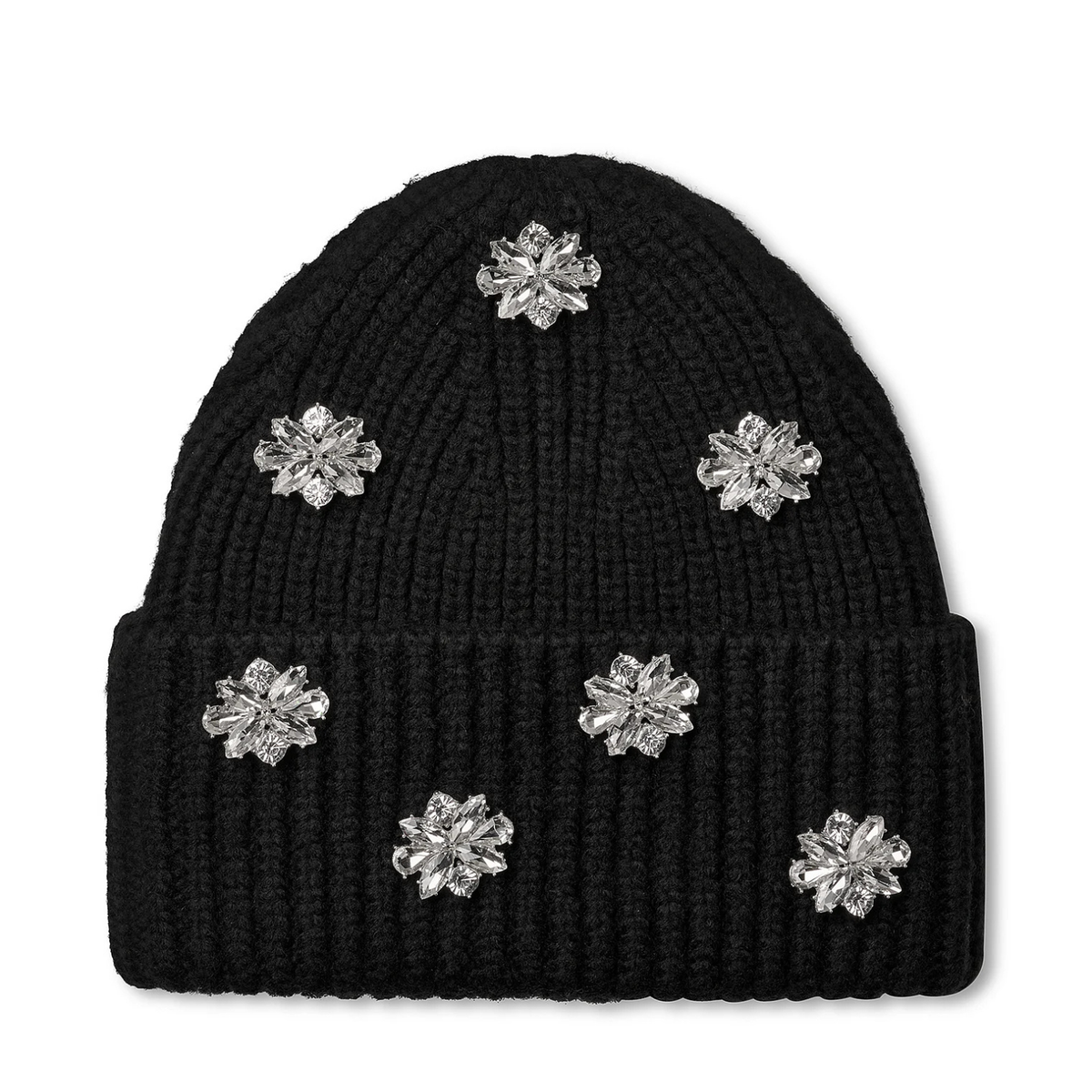 UGG EMBELLISHED KNIT CUFF BEANIE Nwts UGG BEANIE SCATTER LOGO KNIT CUFF HAT ONE SIZE BLACK WOOL  main image 3