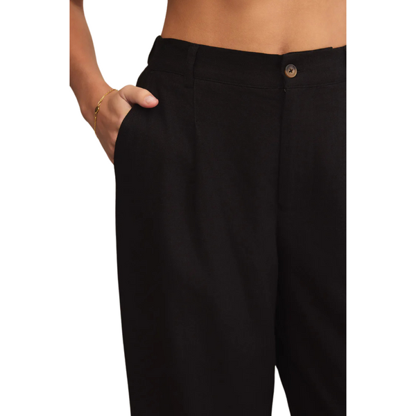 Topanga Linen Pant Black