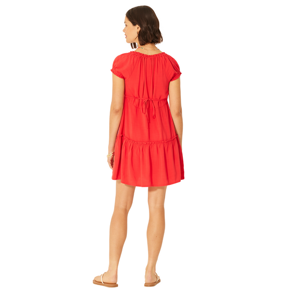 Edleen Dress Cherry Red