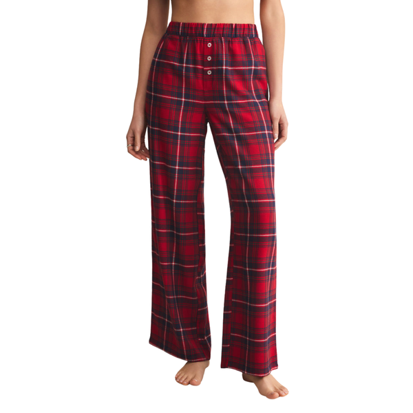Hangout Plaid Pant Haute Red