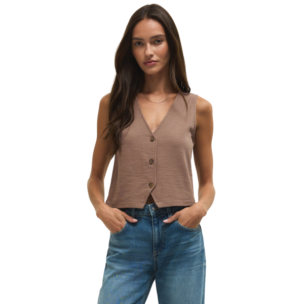 Noelle Textured Tank Top Milkshake