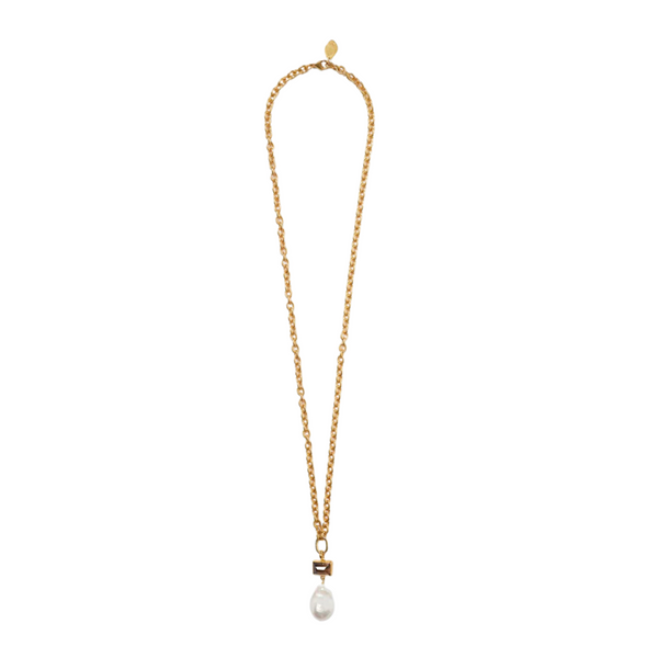 Beverly Pearl Necklace Gold