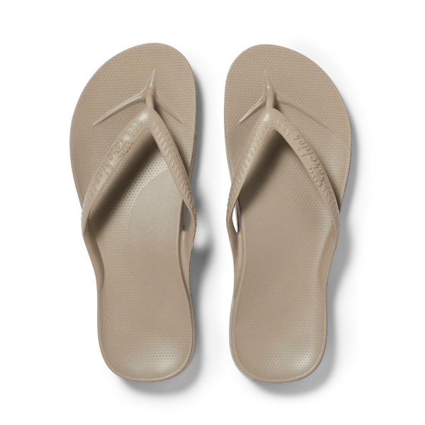 Taupe Arch Support Flip Flops