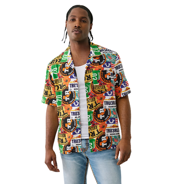 Allover West Coast Logo Camp Shirt