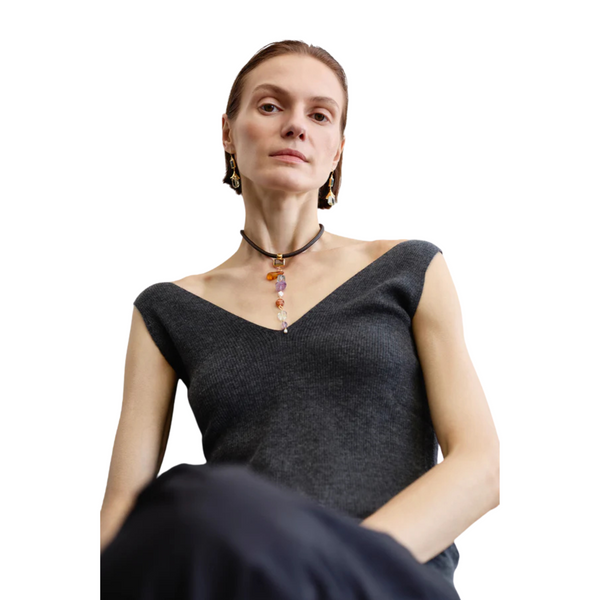 Bellflower Earrings Green Amethyst