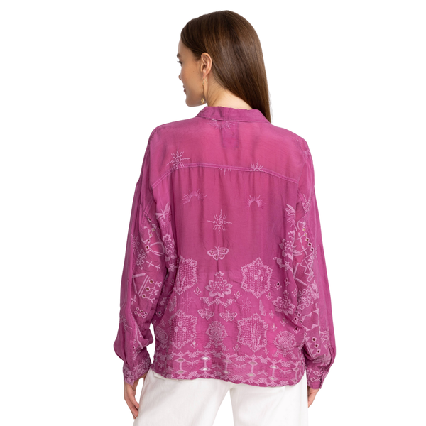 Slim Audrey Button Down Violet