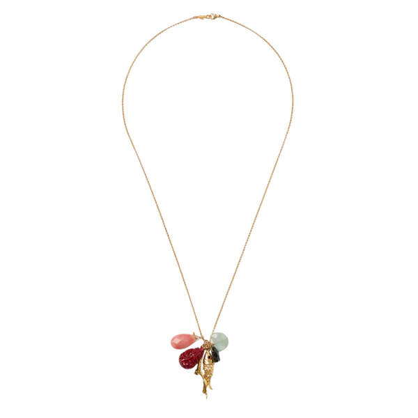 Anemone Charm Necklace Multi