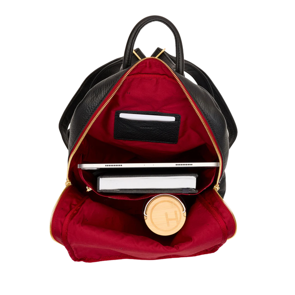 Hunter Backpack Black Gold Red Zip