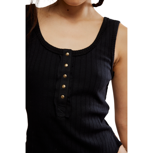 Bryson Henley Tank Black