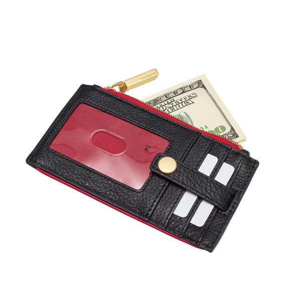 210 West Black & Brushed Gold Red Zip