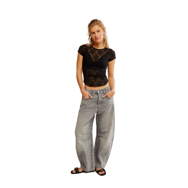 Ready To Go Lace Tee Black