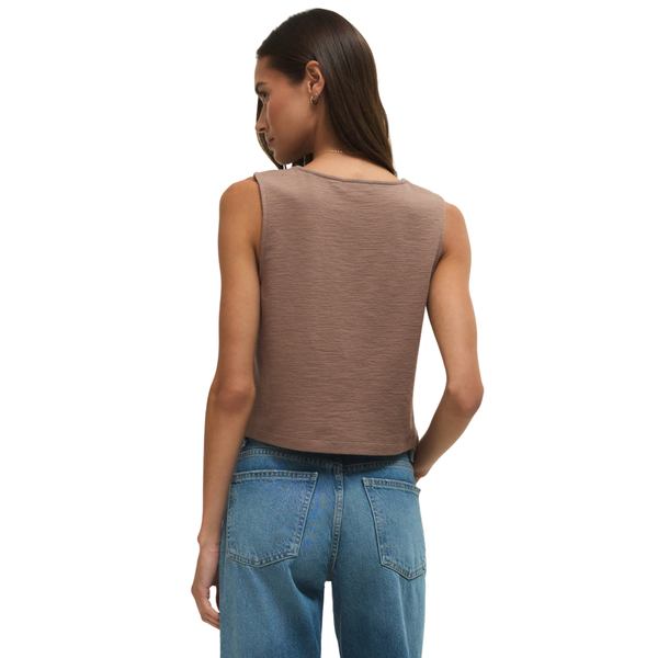 Noelle Textured Tank Top Milkshake