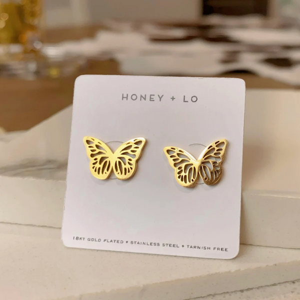 Juno Butterfly Stud Earrings
