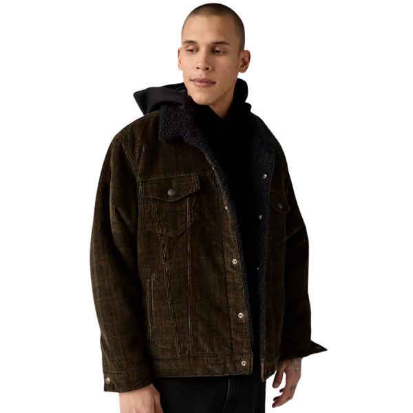 Relaxed Fit Sherpa Trucker Ennis Plaid