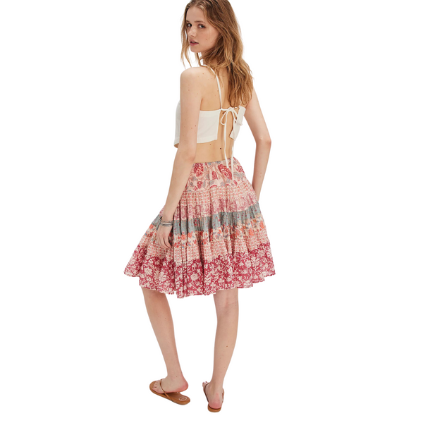 Many Layers Printed Skirt