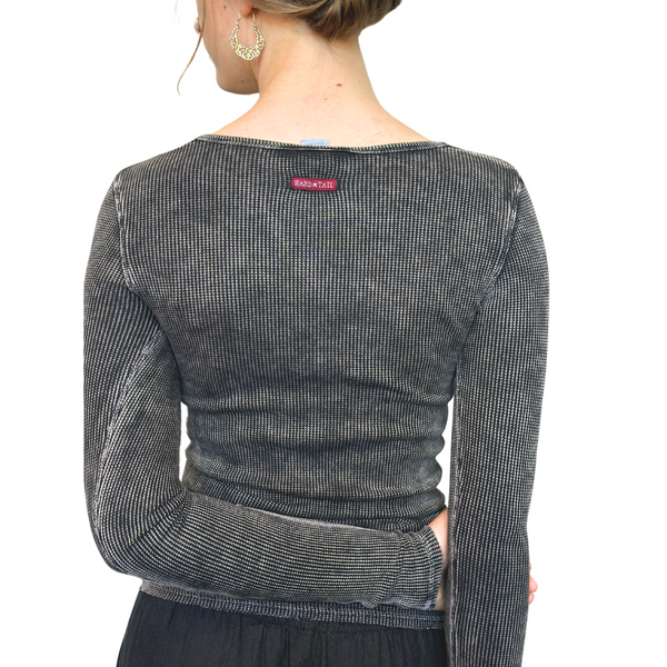 Long Sleeve Vintage Thermal Tee Mineral Wash