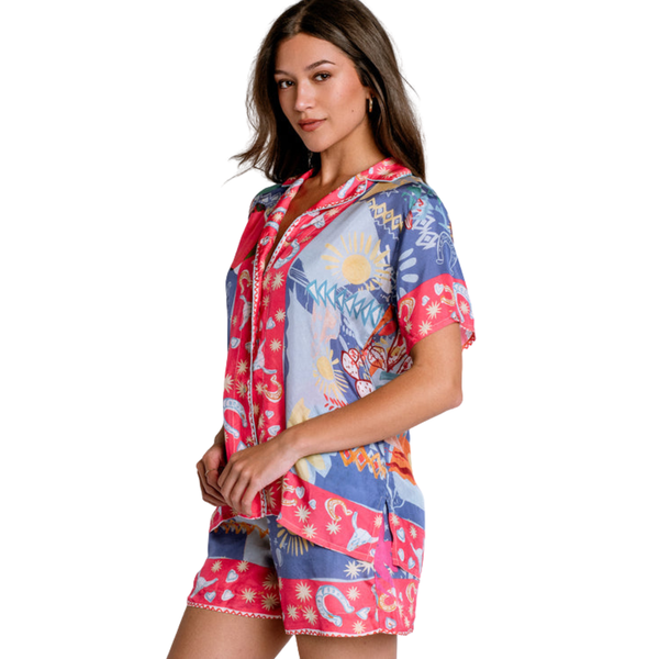 Keliah Shirt Liberty Scarf Print