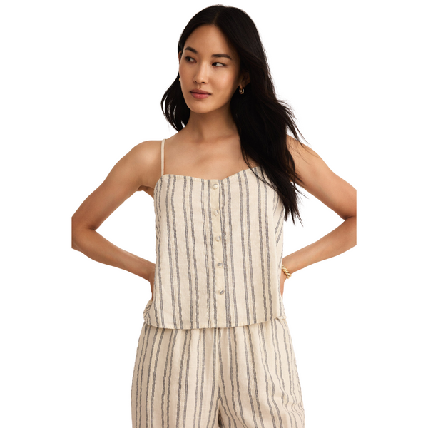 Savory Stripe Tank Sea Salt