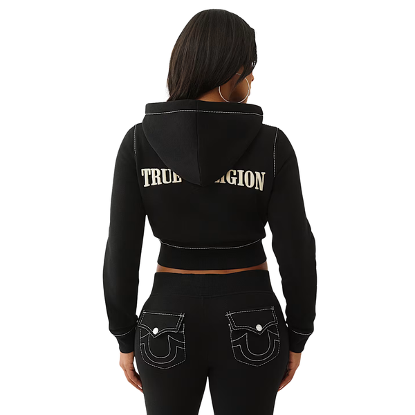 Big T Shrunken Zip Hoodie Black