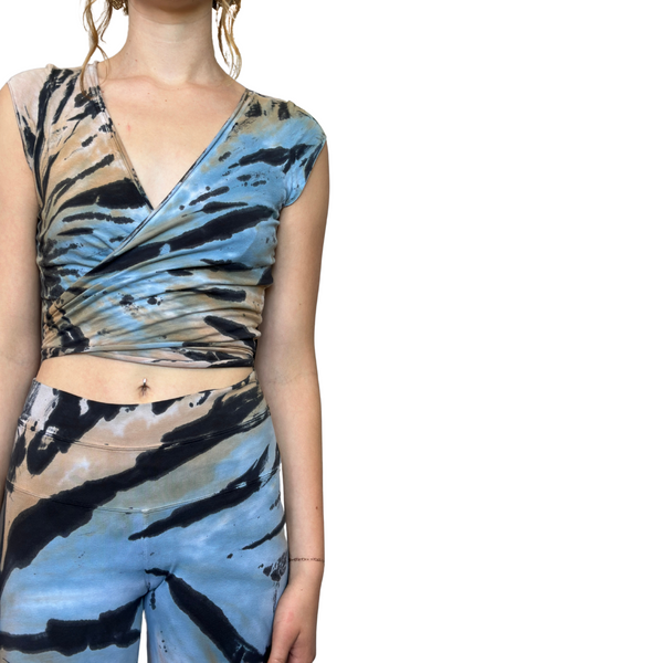 Short Sleeve Wrap Top Power