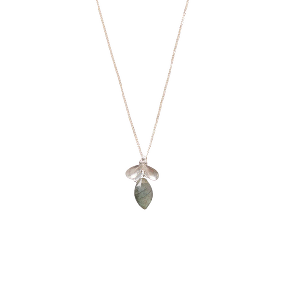 Petal Necklace Silver Labradorite