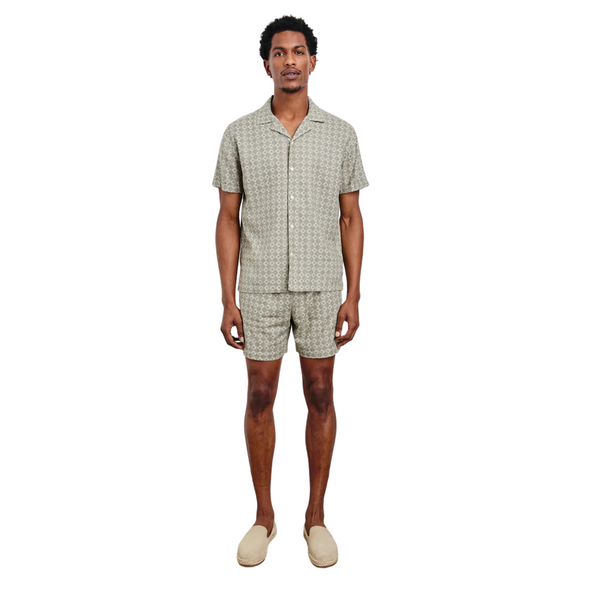 Atlas Shirt Diamond Oat Olive