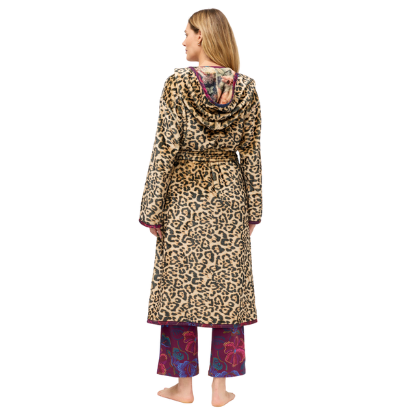 Aditi Reversible Leopard Robe