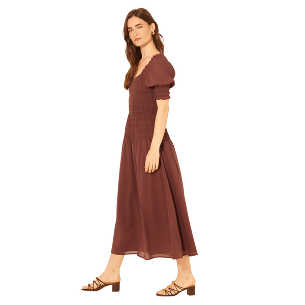 Adelaide Dress Brown Stone