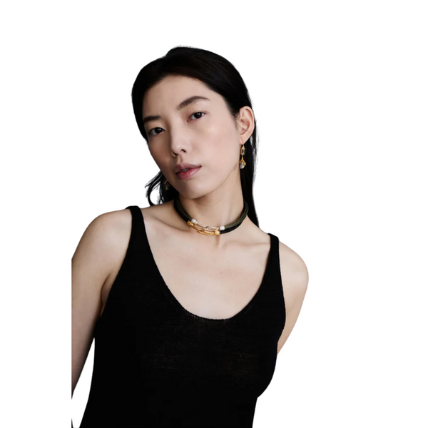 Bellflower Earrings Green Amethyst