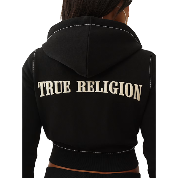 Big T Shrunken Zip Hoodie Black