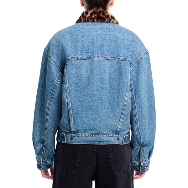 Levi's® Leopard Collar Fur Trucker