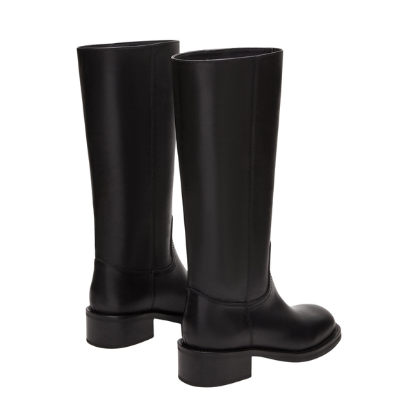 Riggs Black Leather Boots