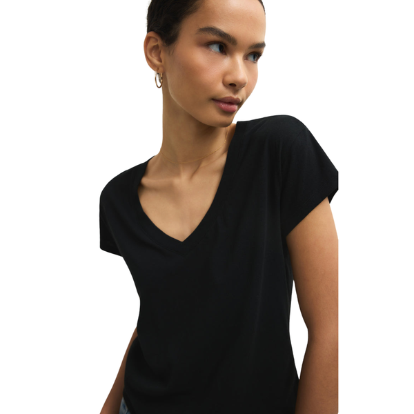 Modern V-Neck Tee Black