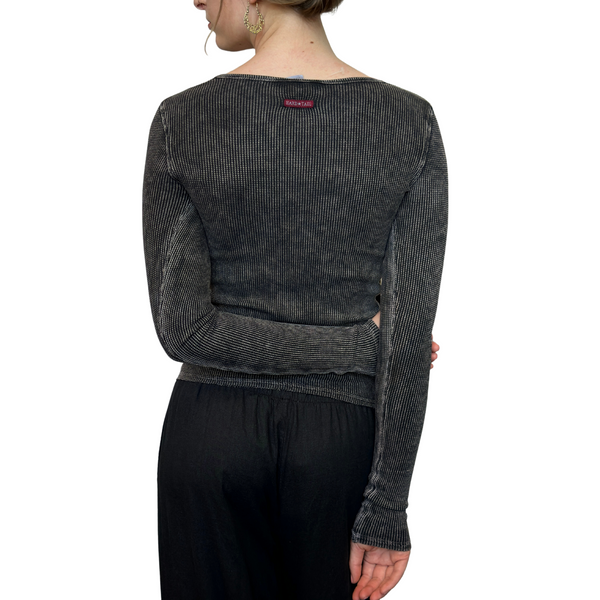 Long Sleeve Vintage Thermal Tee Mineral Wash