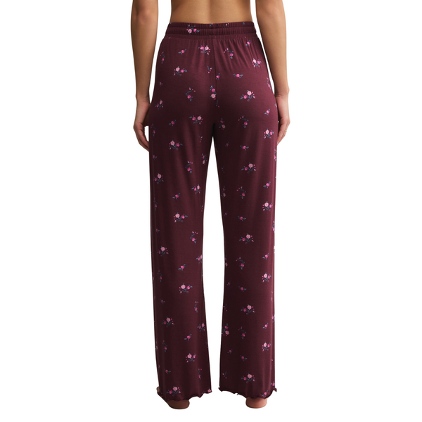 At Ease Ditsy Pant Merlot