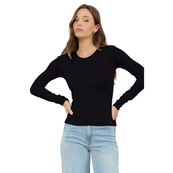 Long Sleeve Thermal Crew Black