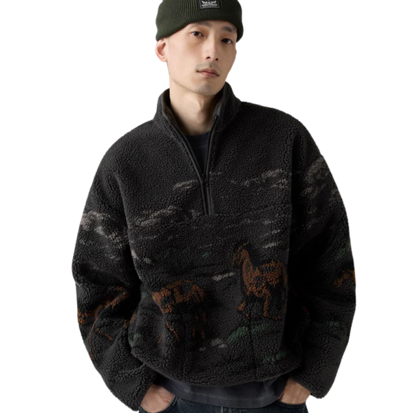 Idyllwild Sherpa Popover Running Horses