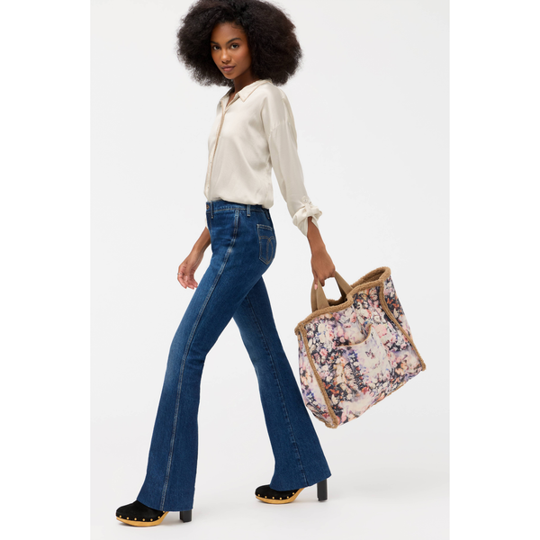 Zaira Faux Suede Tote Bag